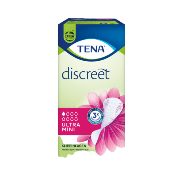 TENA Discreet Ultra Mini Slipeinlagen, sehr leichte Blasenschwäche, 28 Stück